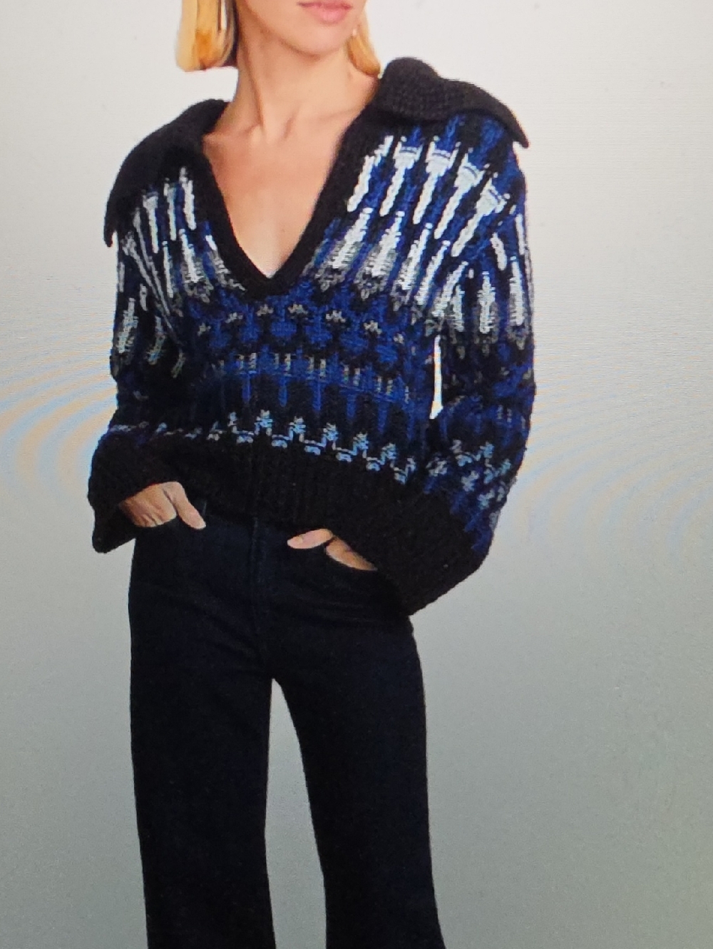 RAMY BROOK Augustus Knit V Sweater Size M $345